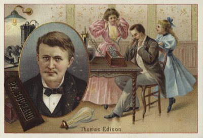 アメリカの発明家、トーマス・エジソン 作： European School